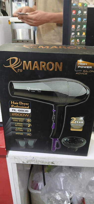 سشوار حرفهای MARON مدل RL‑8806 (توان 2500 وات، موتور AC)